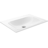 Keuco X-Line Keramik-Waschtisch 33150316500 65,5x49,3cm, ohne Überlauf und Hahnloch, weiß