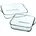 Pasabahce PB-15028 2er Set eckig 28x28x6cm 22x22x6cm Glas Klar Küche