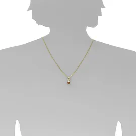 Ostsee-Schmuck Kette mit Anhänger Glocke Gold 333/Bernstein