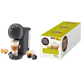 NESCAFÉ DOLCE GUSTO Krups KP340B Genio S Plus Capsule Machine Espresso Boost Temperature Selection Hot & Cold Drinks 15 Bar Pump Pressure 0.8 L Water Tank 1500 Watt Colour Cosmic Grey mit Cappuccino