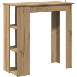 vidaXL Bartisch mit Regal 102 x 50 x 103,5 cm Braun