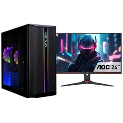 CAPTIVA Business-PC-Komplettsystem "Power Starter R82-911 TFT Bundel", F (A-G), schwarz, ohne Betriebssystem, 32 GB RAM 2000 GB SSD, Computer-Komplettsysteme