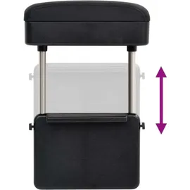 vidaXL Auto-Armlehne Universal Schwarz 23x8x30-38 cm