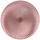 Kaemingk Dekoteller 33cm Kunststoff Spiralmuster Rosa