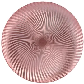 Kaemingk Dekoteller 33cm Kunststoff Spiralmuster Rosa