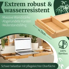 HEIMwert Badewannenablage Wannenablage Braun