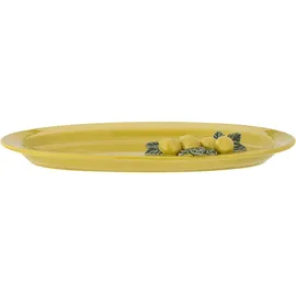 Bloomingville Limone Servierplatte, Gelb, Steingut,