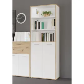 Forte Keflav Aktenregal 84,5 x 41,5 x 226,4 cm weiß