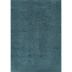 Teppich HOME AFFAIRE "Santos", blau (petrol), B:130cm H:27mm L:190cm, Polyester, Teppiche, Uni-Farben, sehr weicher Flor, fußwarm