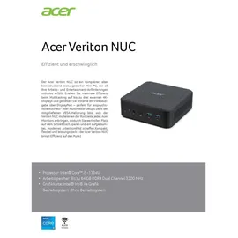 Acer Veriton Mini-PC Core i5-1334U 64 GB RAM SSD Windows 11 Home