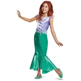 Disney Arielle Classic Kostüm Mädchen, Meerjungfrau, Prinzessin Ariel Kleid, Karneval Kostüm Kinder Meerjungfrauen