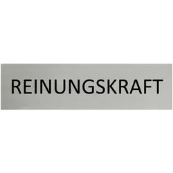 CombiCraft Aluminium Türschild Reinigungskraft 165x45mm mit 3M-Tape
