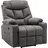 MCombo Fernsehsessel 7286 Stoff 85 x 100 x 94 cm Grau elektrisch mit Relaxfunktion