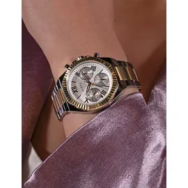 GUESS Damen Multifunktionsuhr EQUALITY GW0769L3 Silber und Gold - Silber