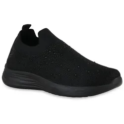 Damen Slip Ons in Schwarz