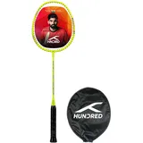 Hundred Powertek 200 PRO Badmintonschläger mit Schutzhülle | Besaitet | Material: Aluminium | Für Fortgeschrittene Spieler | Maximale Bespannung: 18–20 lbs