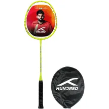 Hundred Powertek 200 PRO Badmintonschläger mit Schutzhülle | Besaitet | Material: Aluminium | Für Fortgeschrittene Spieler | Maximale Bespannung: 18–20 lbs