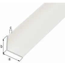 GAH Alberts Alberts Winkelprof. gl.schenkel., ungelocht L2000x B15x H1, 2x S1, 2mm Kunststoff weiß
