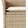 vidaXL 3-tlg. Garten-Essgruppe mit Kissen Beige Poly Rattan und Glas