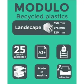 Exacompta Schubladenbox Modulo A3 35 x 34 x 38,2 cm 5-tlg. grau