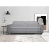 dorel home 3-Sitzer DOREL HOME "ALLIE Schlafsofa 225 cm", grau (hellgrau), B:225cm H:82cm T:84cm, 100% Polyester, Sofas, Bett-Funktion (108/190cm), trendiger Cord o. pflegeleichter Velours