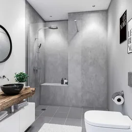 Breuer Duschrückwand Beton Optik grau Dekor 100x255x0,3 cm