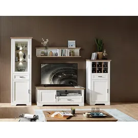 Innostyle Stauraumschrank "Jasmin", weiß (piniefarbe, weiß, eichefarben), B:66cm H:136cm T:42cm, Holzwerkstoff, MDF, Metall, Schränke, Stauraumschrank, mit Weinregal