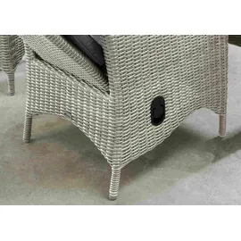 Destiny PALMA Luna Sitzgruppe vintage Weiß Tisch 165x90 Loungegruppe Hochlehner