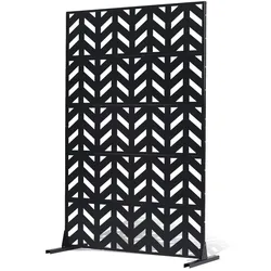 VEVOR Paravent Raumteiler Sichtschutz Trennwand Metall 120x50,8x183cm Schwarz