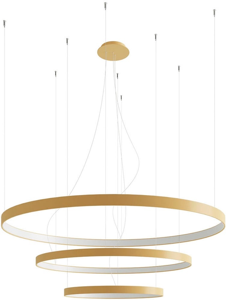 Kronleuchter SOLLUX LIGHTING "RIO" Lampen Gr. 1 flammig, Höhe: 150 cm, goldfarben (golden) Pendelleuchte LED Hängeleuchten und Pendelleuchten