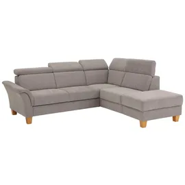 Home Affaire Ecksofa HOME AFFAIRE "Conville L-Form", braun (latte), B:247cm H:84cm T:217cm, 100% Polyester, Sofas, Ecksofa, Federkern, wahlweise mit Bettfunktion und Bettkasten bzw. Stauraum