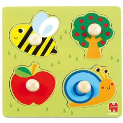 Goula Spiel, Kinderspiel Goula 53010 Holzpuzzle Garten 4 Teile bunt