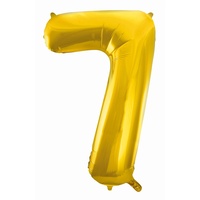 IDENA Folienballon Zahl, 7 65x100cm gold