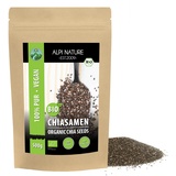 BIO Chia Samen schwarz (500g), Chiasamen Bio, schonend getrocknet, aus kontrolliert biologischem Anbau, laborgeprüft, vegan, Chia 100% naturrein ohne Zusätze