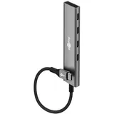 goobay Slim 4-Port USB-Hub, USB-CTM auf USB-CTM, 5 Gbit/s