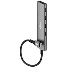 goobay Slim 4-Port USB-Hub, USB-CTM auf USB-CTM, 5 Gbit/s