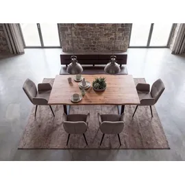 FineBuy Esszimmertisch 160 x 76 cm braun