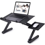 Laptoptisch für Bett Computertisch Notebooktisch Lapdesk,Folding Betttisch 360 Grad Verstellbarer Winkel Abnehmbar Tragbar,Buch(Schwarz)