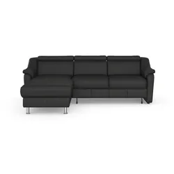 Ecksofa SIT & MORE "Freetown L-Form", schwarz, B:257cm H:84cm T:166cm, Sofas, inklusive Kopfteilverstellung und komfortablem Federkern