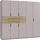 WIMEX Drehtürenschrank Digit 225 x 208 x 58 cm Grau
