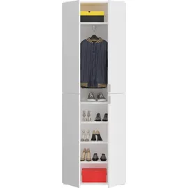 xonox.home Projekt X Garderobenschrank 195 x 34 x 193 cm weiß