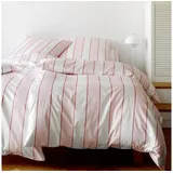 ELEGANTE Levens Gestreift Pink 200 x 200 cm + 2 x 40 x 80 cm
