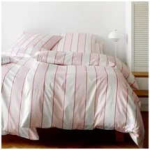 ELEGANTE Levens Gestreift Pink 200 x 200 cm + 2 x 40 x 80 cm