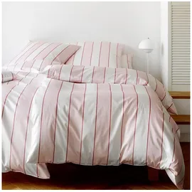 ELEGANTE Levens Gestreift Pink 200 x 200 cm + 2 x 40 x 80 cm
