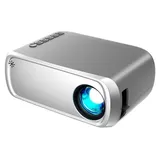 Mini Beamer Projektor - T4 - WLAN Kabellos - Full HD 1080P - LED - Integrierter Akku - Tragbar - Heimkino - Silber - Silber