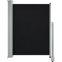 vidaXL Seitenmarkise 100 x 300 cm Schwarz Polyester