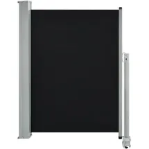vidaXL Seitenmarkise 100 x 300 cm Schwarz Polyester