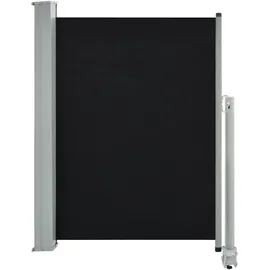vidaXL Seitenmarkise 100 x 300 cm Schwarz Polyester