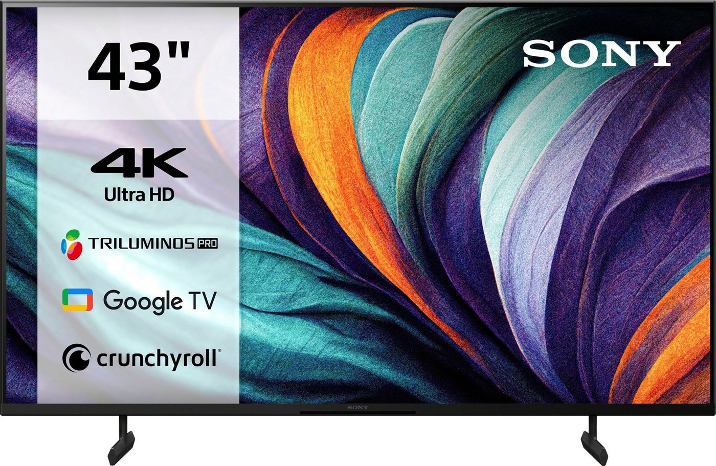 Sony KD-43X80L LED-Fernseher (108 cm/43 Zoll, 4K Ultra HD, Google TV, Smart-TV, HDR, X1-Prozessor, BRAVIA CORE, Triluminos Pro, Gaming-Menü, HDMI 2.1) schwarz