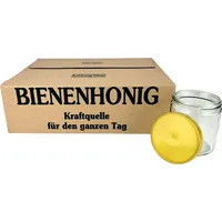 BIENEN SCHMIDT 60x neutrale Honiggläser 500g Honigglas mit Deckel